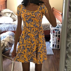Navy&Mustard dress FOREVER 21 size S